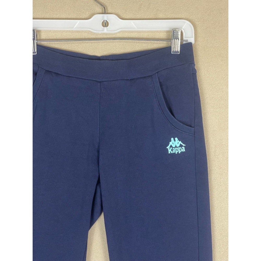 Kappa Sweatpants Adult Extra Small Blue Soccer Logo Spell Out Pocket Womens - Picture 2 of 11
